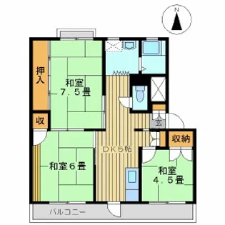 福島県郡山市亀田2【アパート】の間取り