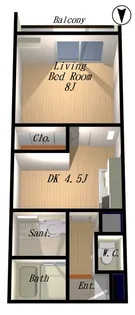 山形県山形市東原町1【マンション】の間取り