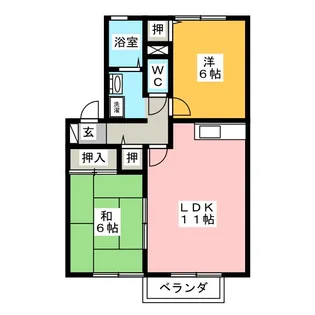 クレールU【1階】の間取り