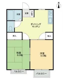 フォブール森B【2階】の間取り