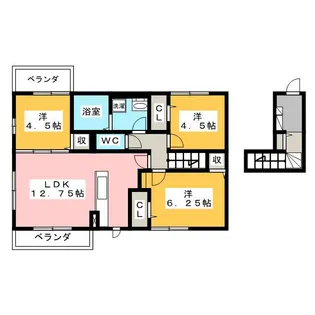 ヴァンヴェール碧【2階】の間取り