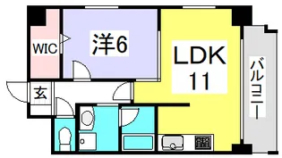 西十日市FLATS【9階】の間取り