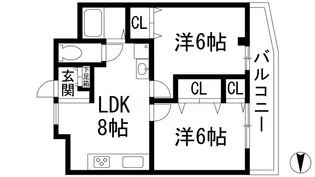 ファミール宝塚【3階】の間取り