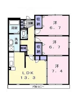 常磐町M’s【2階】の間取り