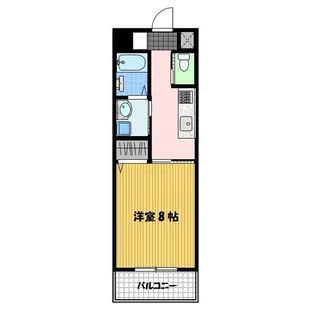 エヴァーグリーン思案橋【5階】の間取り