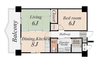エスポワール紫原【2階】の間取り