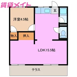 生桑台ハイツ【2階】の間取り
