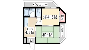 ガルボ淡路【3階】の間取り