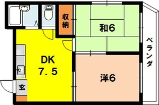 クリーンハイツ弓立I【4階】の間取り