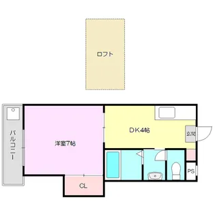 ジュネス西中島【4階】の間取り