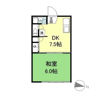 三伸コーポ【1階】の間取り