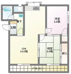 コーポプレリュード【2階】の間取り