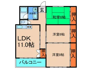 プラザ松ヶ丘【2階】の間取り