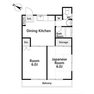 東町コーポ【1階】の間取り