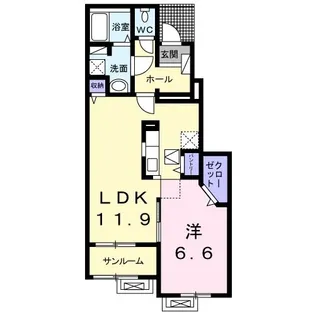 ソラーナA【1階】の間取り