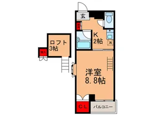 オ-ツ駒川【4階】の間取り