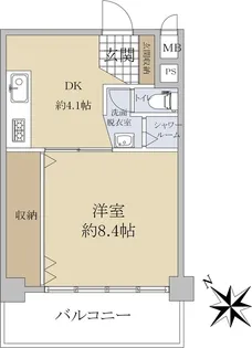 サンパークマンション本郷【6階】の間取り
