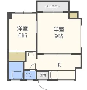 2DKの間取り画像