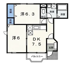 エトワール【1階】の間取り
