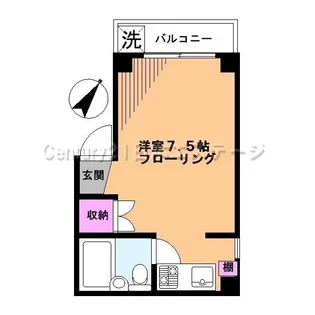 1Rの間取り画像