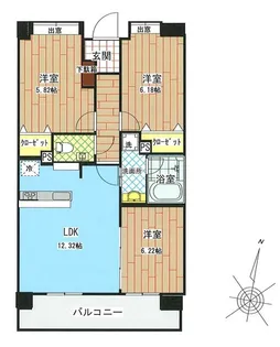 グランコルサ【5階】の間取り