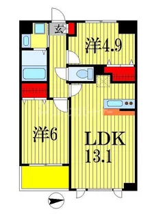 サンピタリア東船橋【3階】の間取り