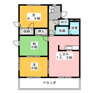 ファミーユ音羽【2階】の間取り
