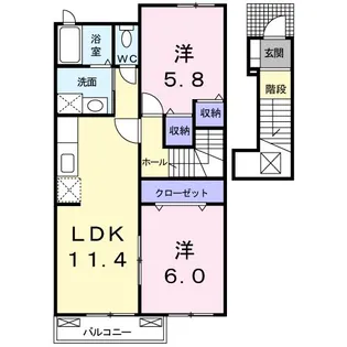 鹿児島県鹿児島市喜入町【アパート】の間取り