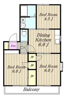 神奈川県相模原市中央区すすきの町【アパート】の間取り