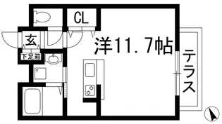 ベル花屋敷【1階】の間取り