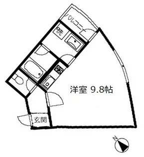 1Rの間取り画像