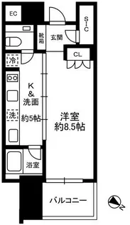 THE ROPPONGI TOKYO SUPERIOR RESIDEN【6階】の間取り