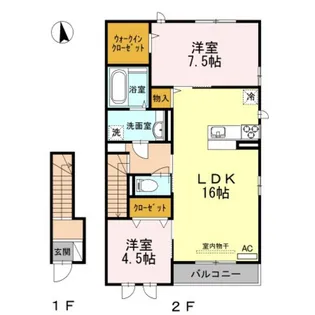 キャトルセゾン B棟【2階】の間取り