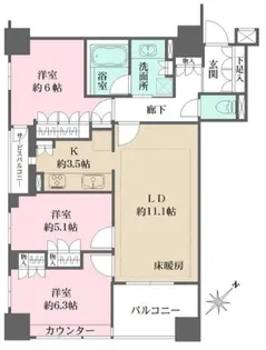 藤和シティホームズ日本橋イースト【8階】の間取り