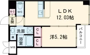 大阪府東大阪市長田中1【マンション】の間取り