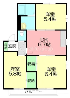 サンハイムSII【2階】の間取り