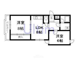 サンハイツ小栗栖II【2階】の間取り