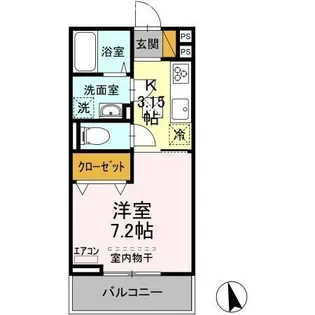 千葉県佐倉市上座【アパート】の間取り