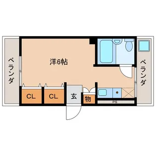 ビューハイツ小柴【6階】の間取り