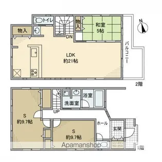 神奈川県横浜市神奈川区西寺尾2【一戸建】の間取り