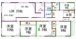 東京都杉並区天沼2【一戸建】の間取り