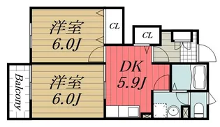 千葉県東金市堀上【アパート】の間取り