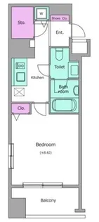 レジディア築地【7階】の間取り