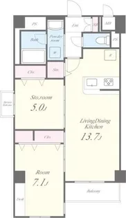GARDEN COURT A 西高島平【1階】の間取り