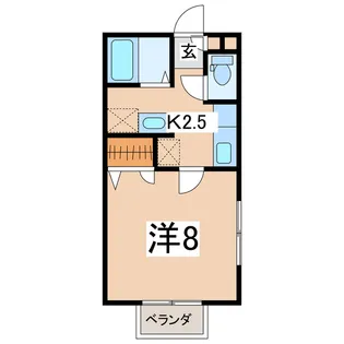 福島県郡山市桑野2【アパート】の間取り