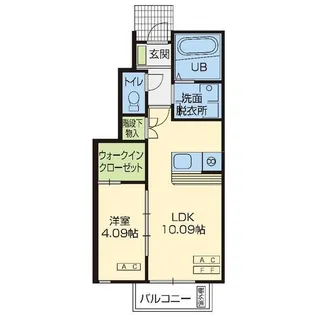 ルミエール下長【1階】の間取り