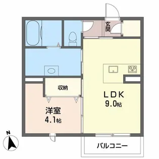 愛媛県新居浜市新田町1【アパート】の間取り
