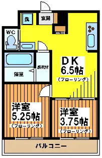 東京都世田谷区松原1【マンション】の間取り