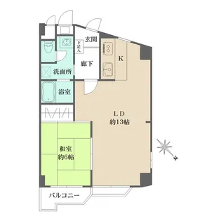 日興初台スカイマンション【6階】の間取り