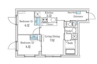 Fika池袋【4階】の間取り